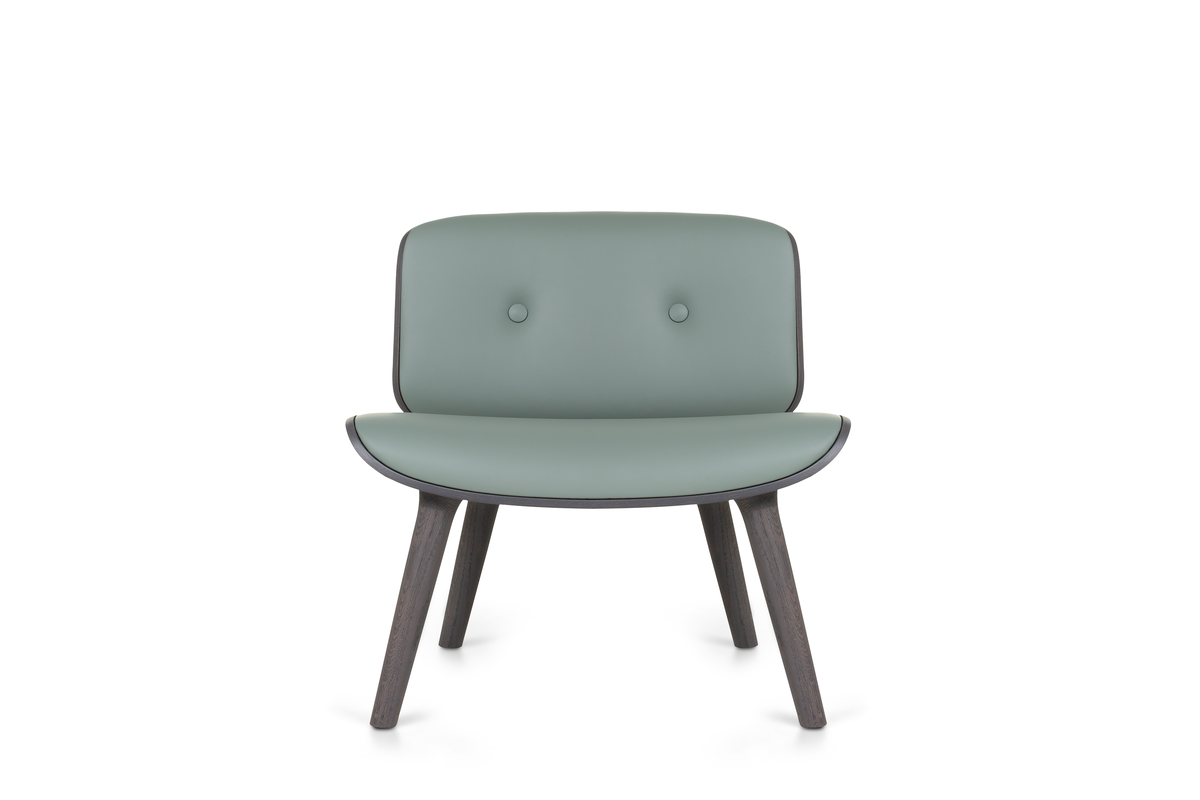 Nut Lounge Chair Spectrum agave grey front view